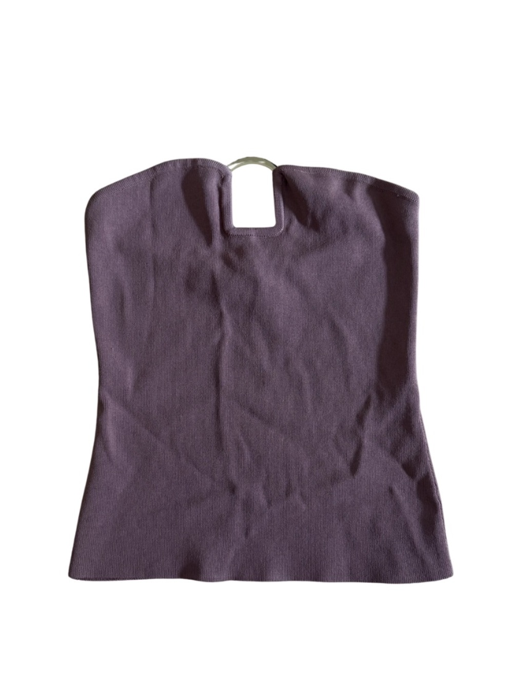 Zara Mauve Strapless Top with Notch Detail